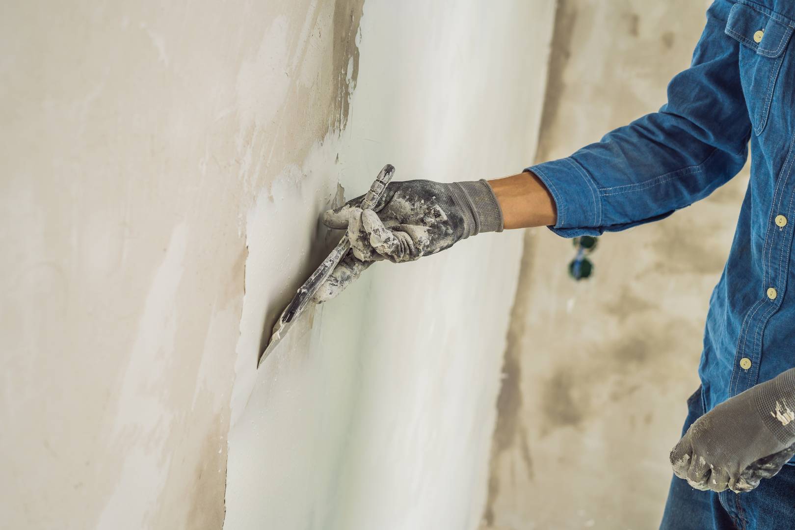 Putz auf Wand