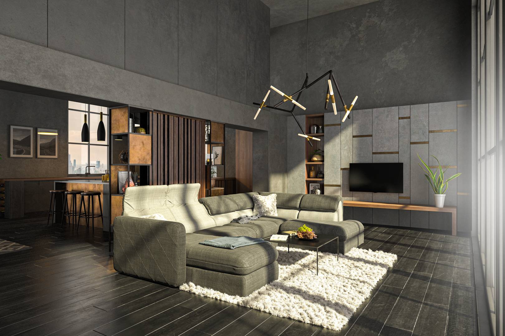 Wohnzimmer modern malerarbeiten